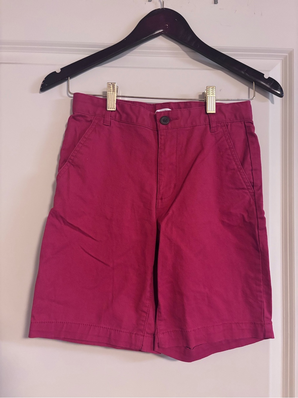 Old Navy Boys Red Flat-Front Cotton Shorts